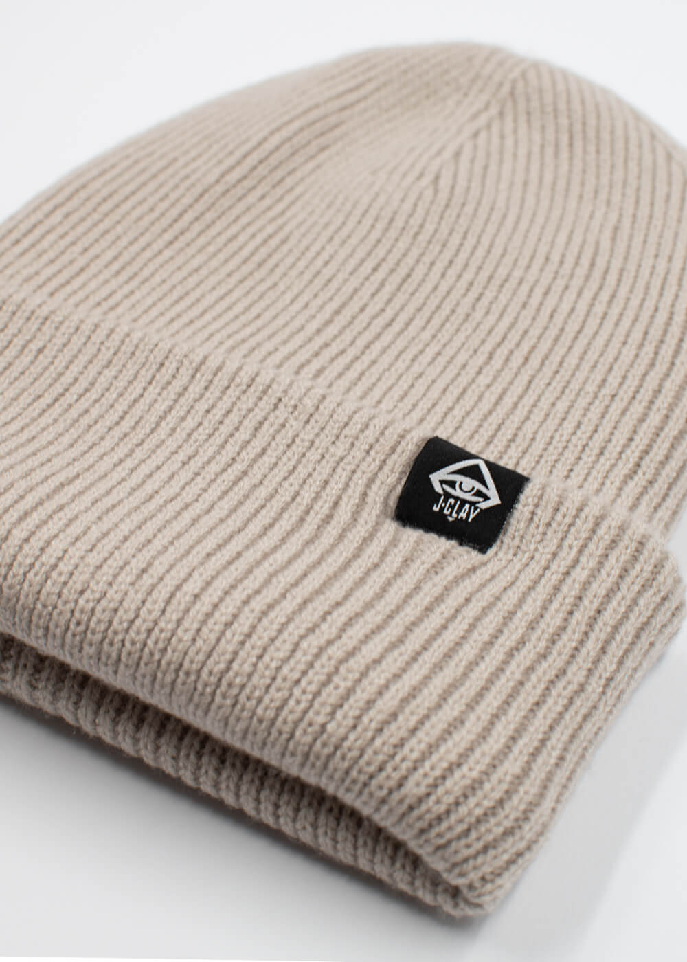 Deep Cuffed Beanie Natural Stone