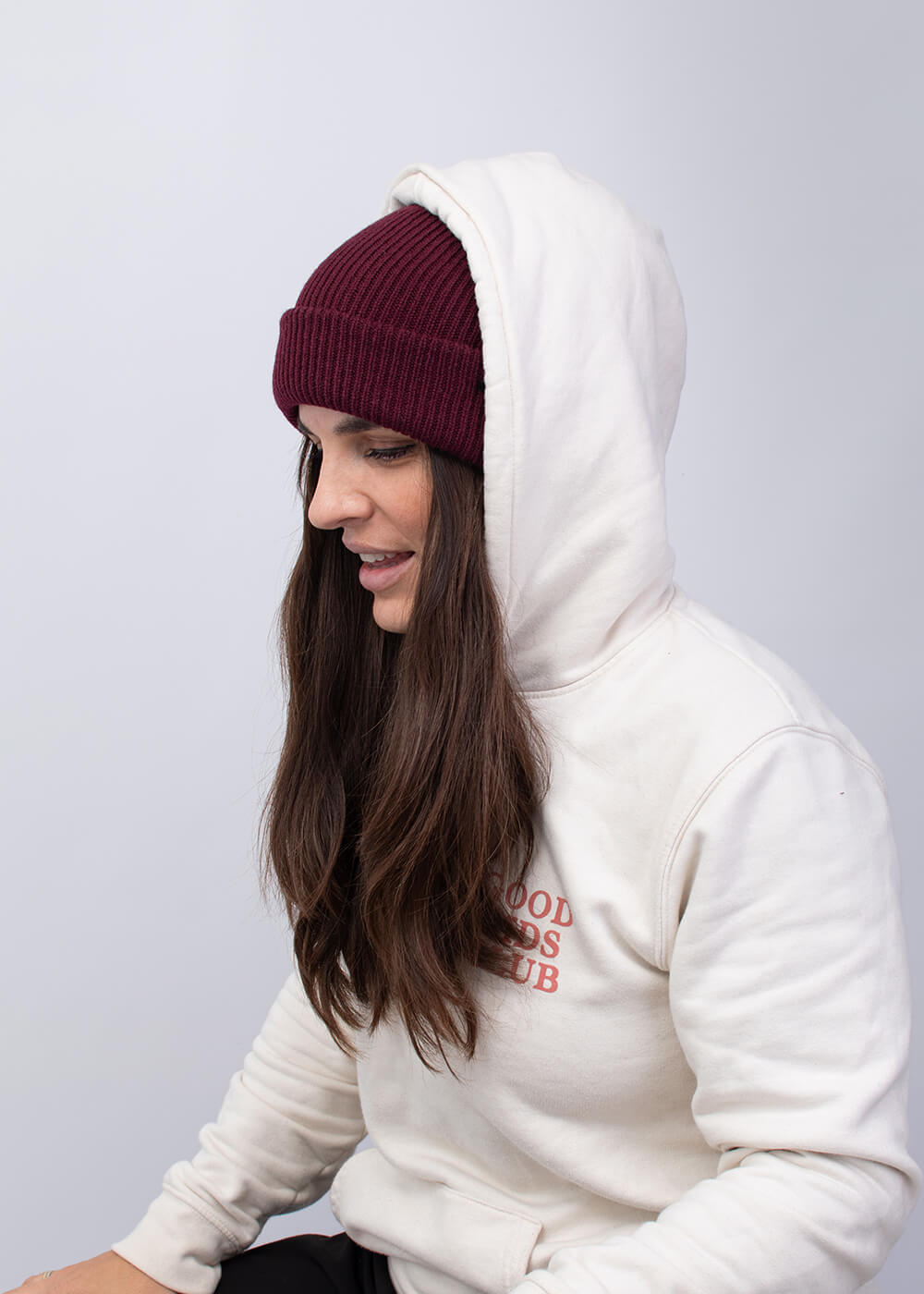 Deep Cuffed Beanie Burgundy