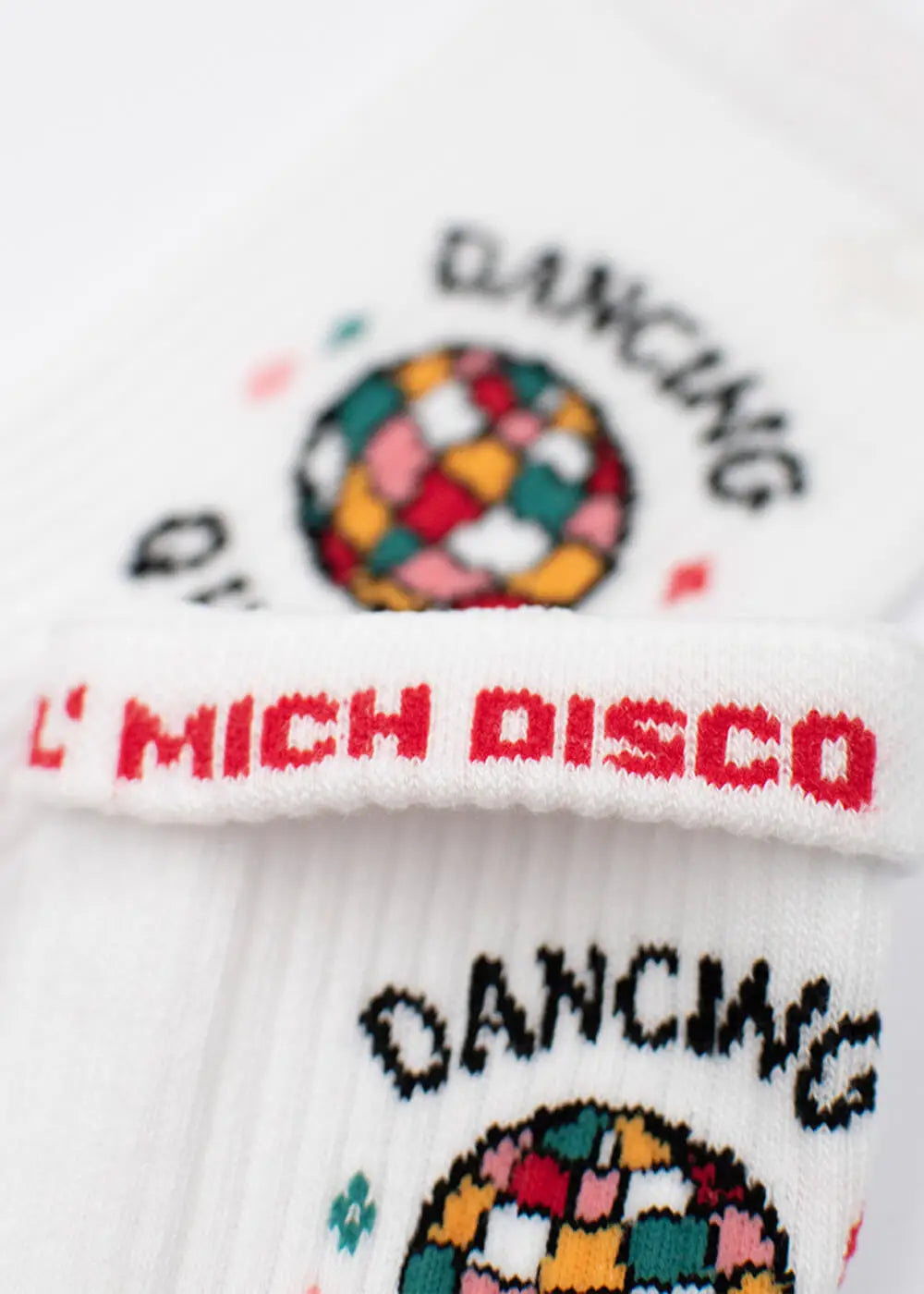J.Clay Dancing Queen Socken - farbenfrohes Discokugel-Design, perfekt für Tanzspaß.