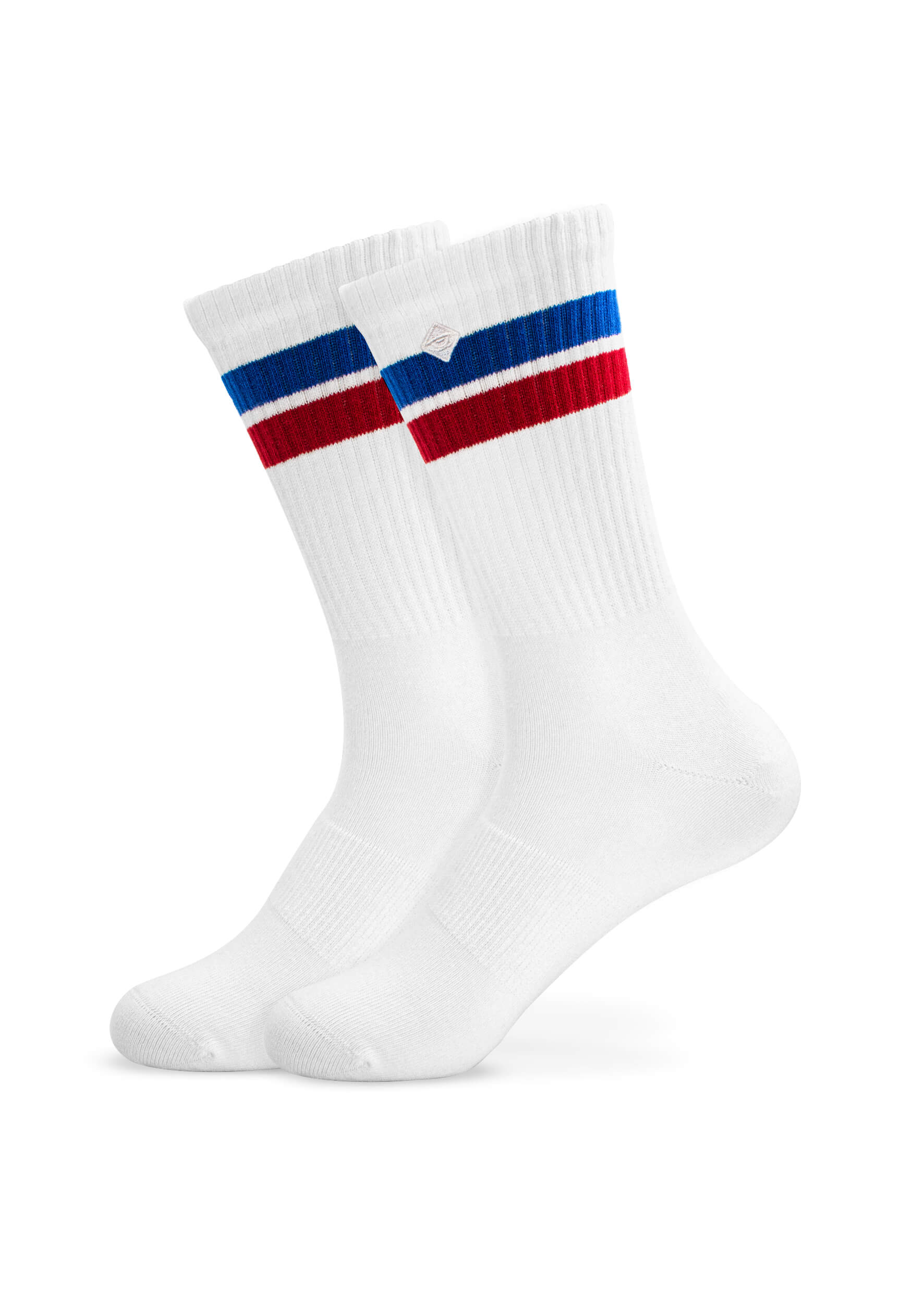 1980er Pack Three - 4 weiße Tennissocken mit Streifen 62906005881100