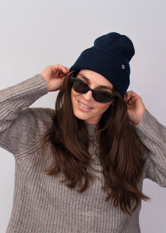 Deep Cuffed Beanie French Navy - Mützen