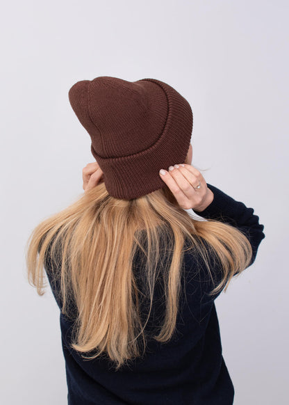 Deep Cuffed Beanie Walnut