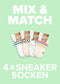 Mix  Match – 4 Sneakersocken von J.Clay – jetzt sparen.