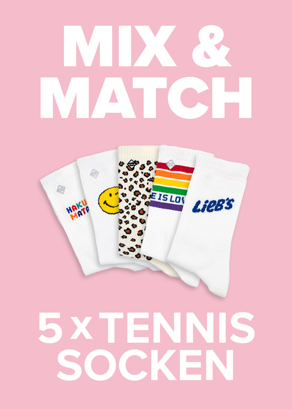 J.Clay Mix  Match: 5 bunte Tennissocken – jetzt zum Schnäppchenpreis sichern.