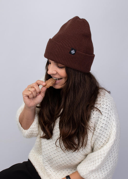 Deep Cuffed Beanie Walnut - Mützen