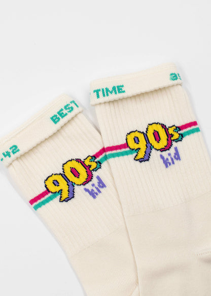 J.Clay 90s Kid Socken mit grünem Streifen-ideal für jeden Streetstyle-Look.