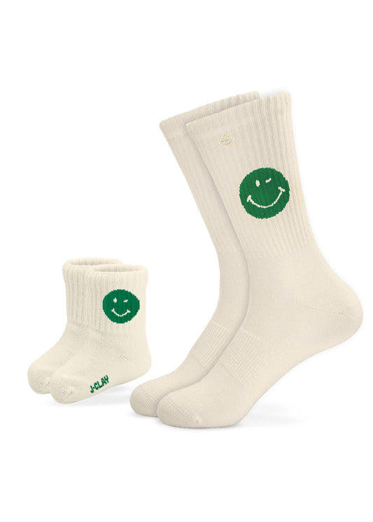 Green Smile – Familienpackung: 2 Paar Socken für Papa  Baby von J.Clay – das perfekte Geschenk.