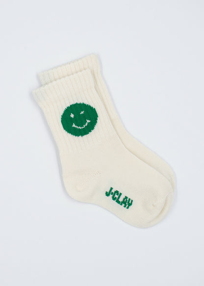 Green Smile – Mini von J.Clay: Socken mit einem grünen Lächeln, ideal für Kleinkinder.