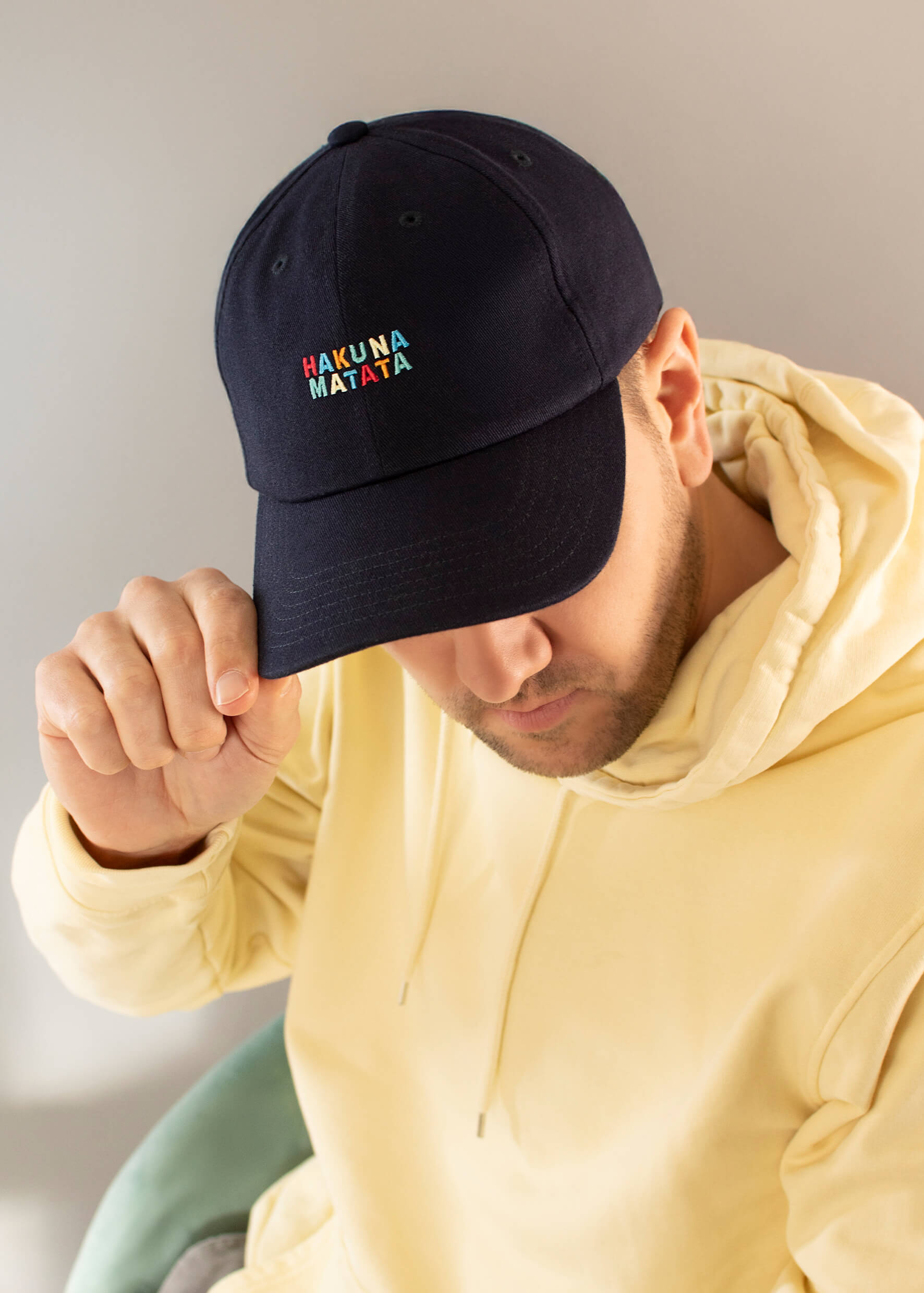 Hakuna Matata - Cap - Blaue 6 Panel Kappe mit Spruch 62997993455884