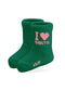 Grüne „I Love Santa – Mini“-Socken mit rosa Schriftzug und J.Clay-Logo an der Zehenpartie.