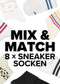 Mix & Match - 8 Sneakersocken