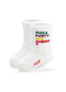 Bunte Babysocken "Pizza Party - Mini" von J.Clay mit Schriftzug an der Seite.