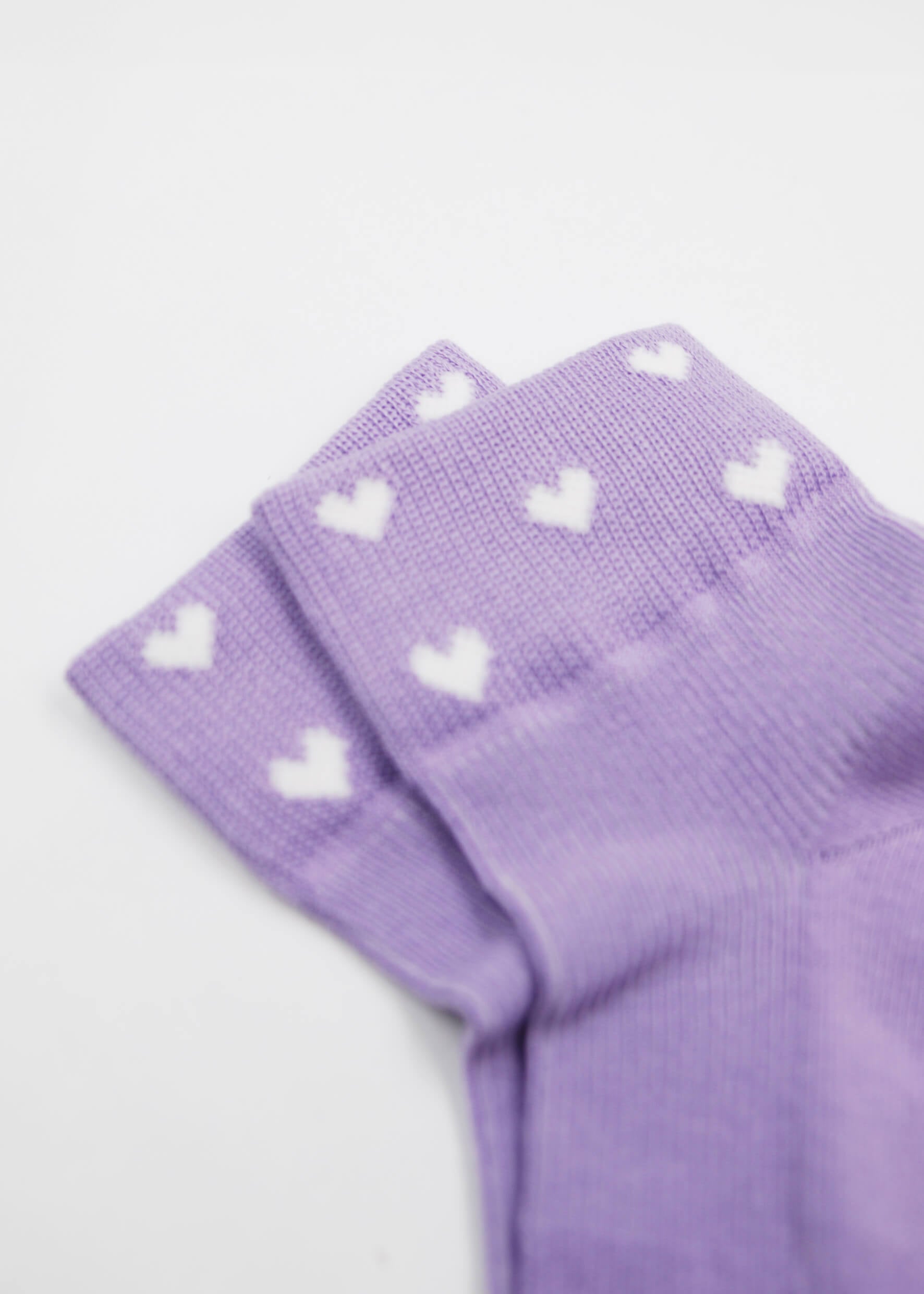 Lavender Hearts - Sneaker Socken High - J.Clay 63763918389516