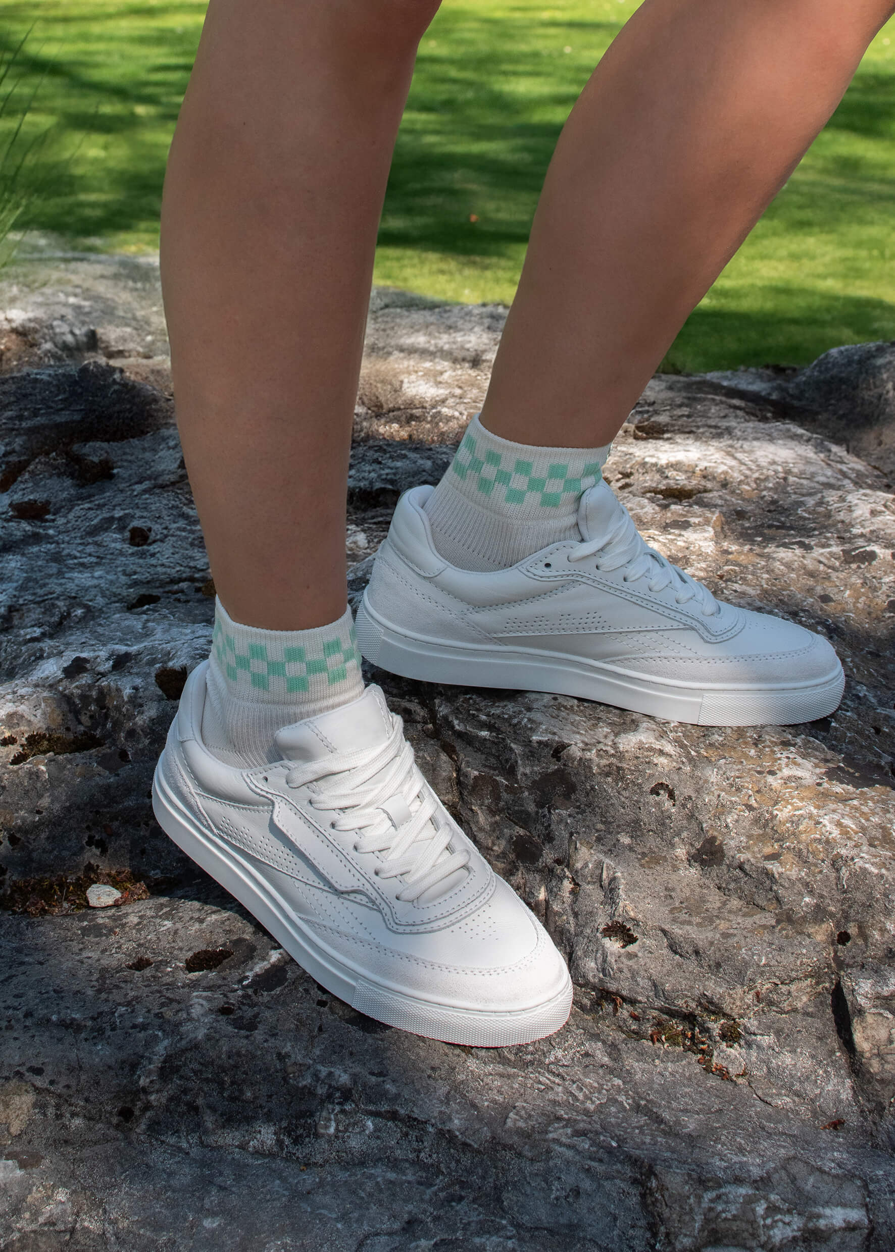 Mint Check - Sneaker Socken High - J.Clay 63742717198604