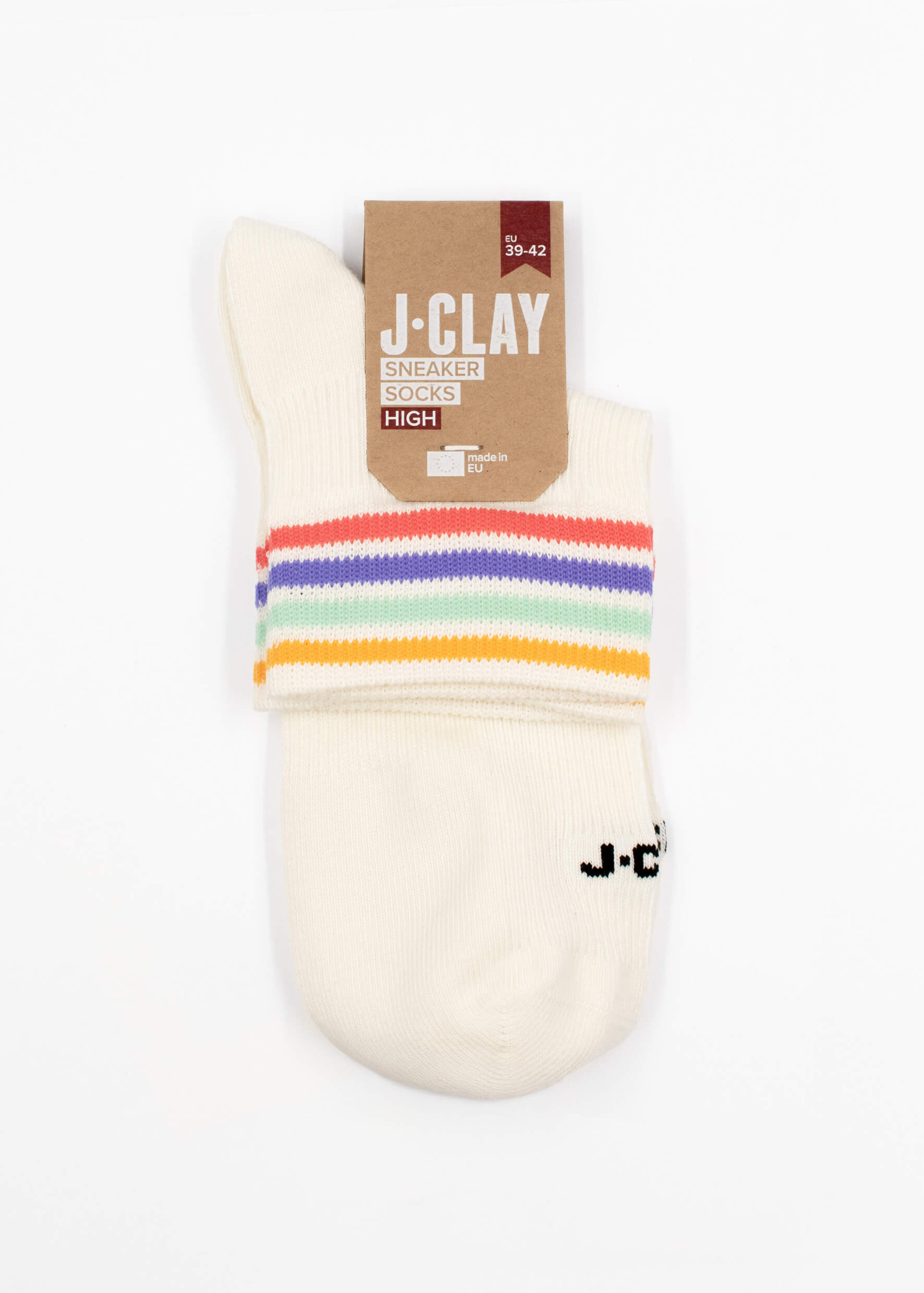 Multi Stripes - Sneaker Socken High - Kurze Socken mit bunten Streifen 63061924086028