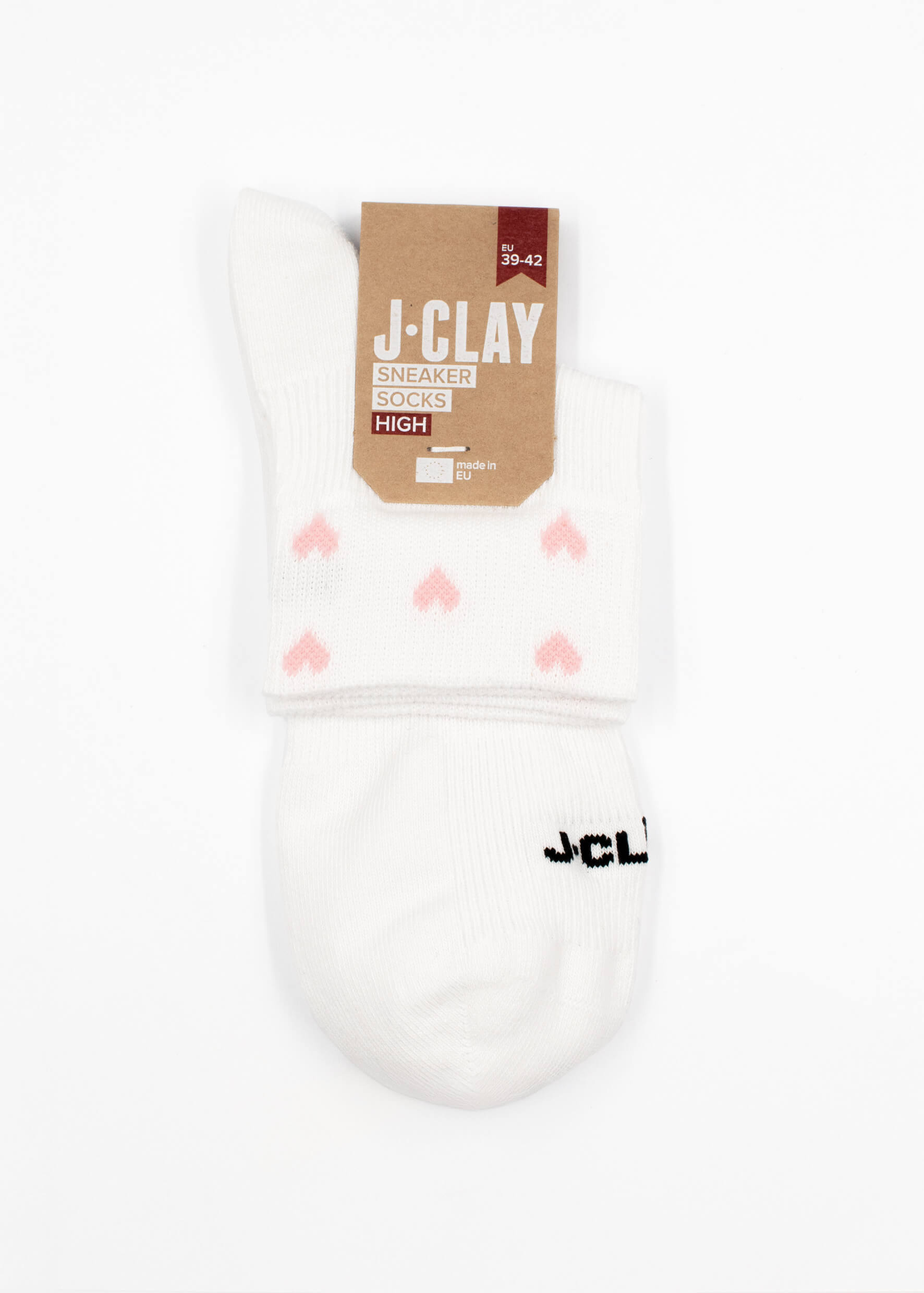 Pink Hearts - Sneaker Socken High - Sneaker Socken mit pinkem Herzmuster 63061923004684