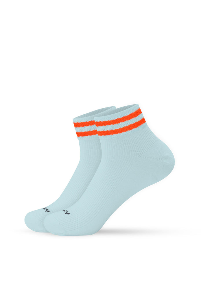 J.Clay Sneaker Socken High mit orange neon Stripes - perfekt für den Sommer.
