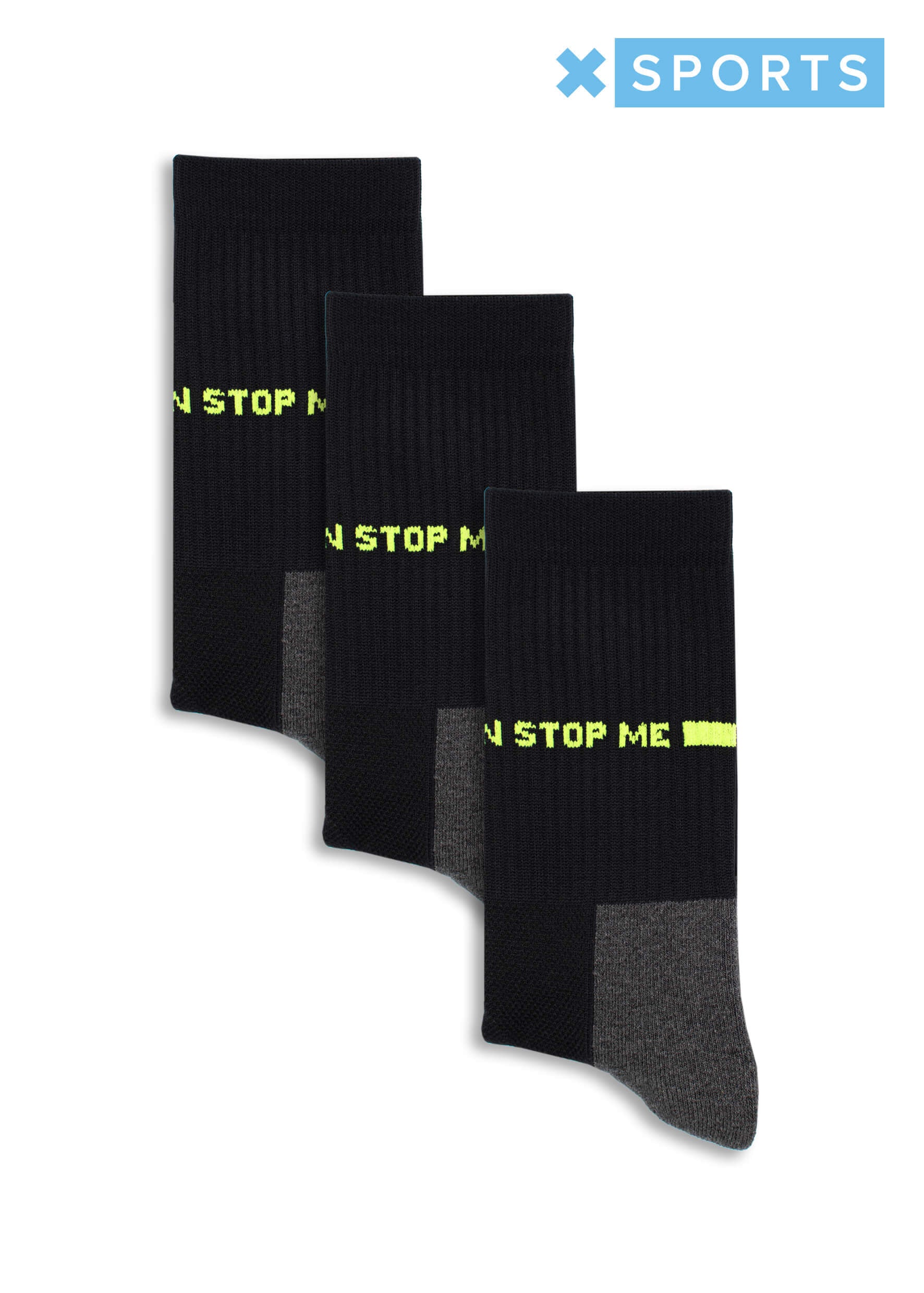Nothing Can Stop Me - Pack Schwarz - Schwarzes Sportsocken 3er Pack 38423004545292