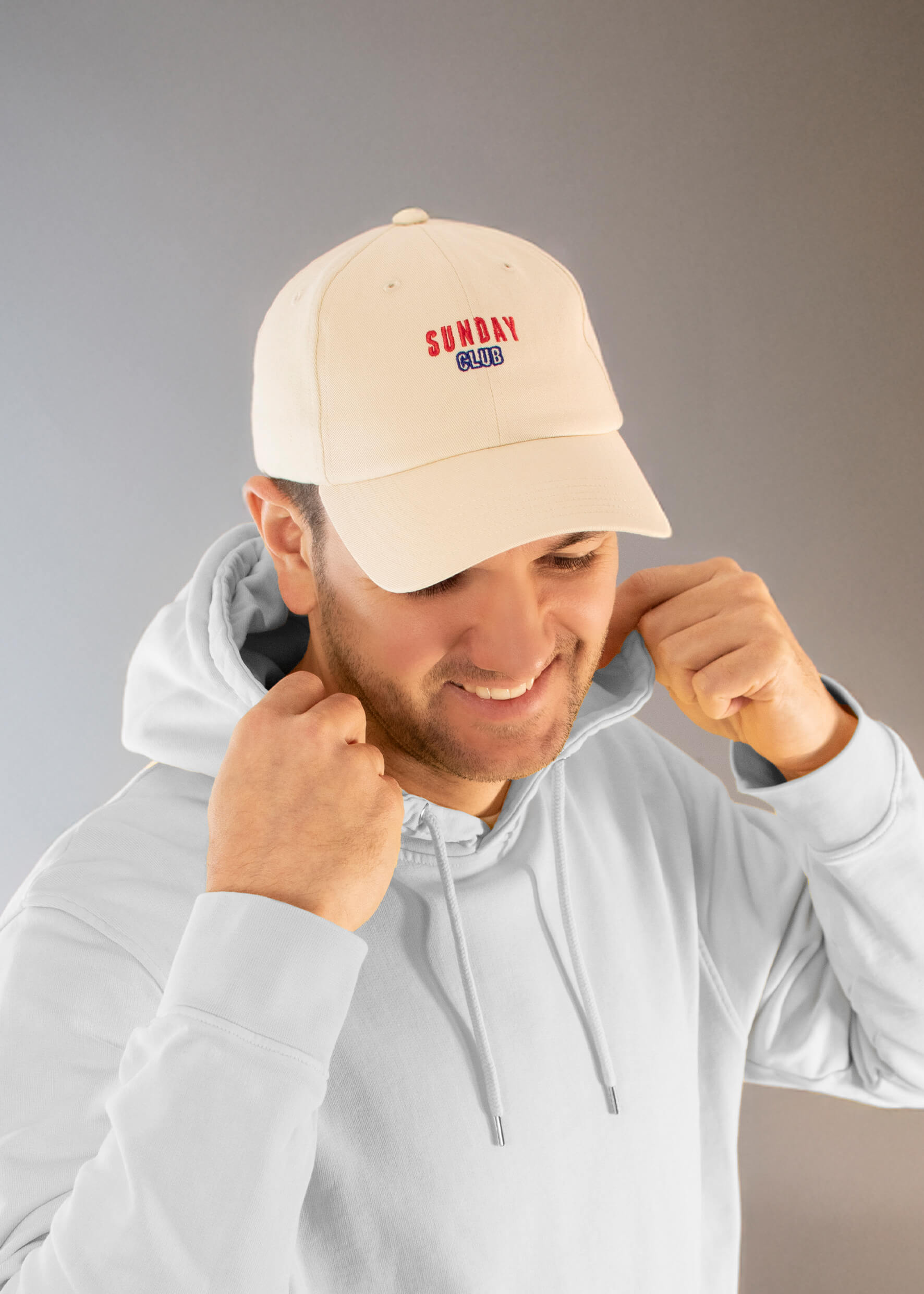 Sunday Club - Cap - Beige 6 Panel Kappe mit Spruch 62997994373388