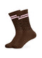 J.Clay Glitter Leo: braune Socken, schwarzes Leopardenmuster, 2 rosa Streifen am oberen Rand, nebeneinander.