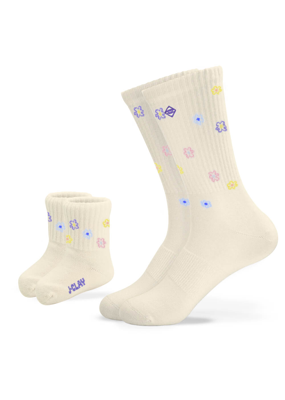 Blumenkind - Fam Pack - Partnerlook Tennissocken für dich und dein Kind 63100943728908