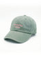 J.Clay Favourite Child Cap: Salbeigrün mit rosa Stickerei "Favourite Child" auf der Vorderseite.